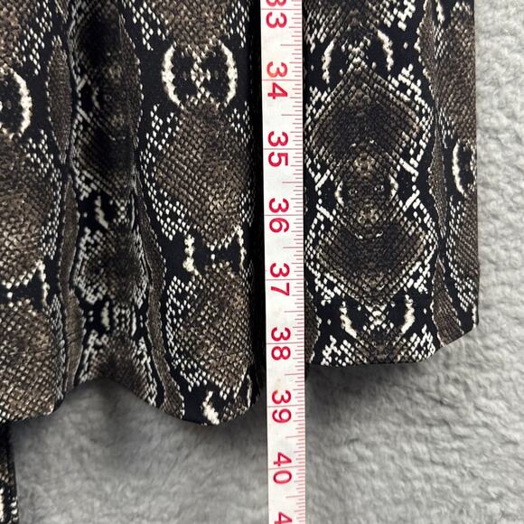 Calvin Klein Wrap Dress Snakeskin Pattern Long Sleeve Collared Size 6 Maximalist - Picture 5 of 9